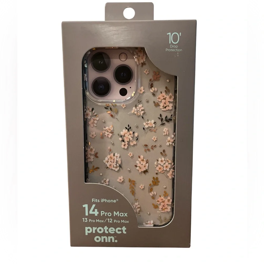 On Running Floral iPhone 14 Pro Max Case - Cream and Pink